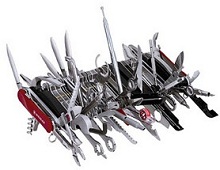 A Swiss Army knife with dozens of crazy "blades"